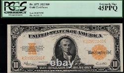 1922 $10 Gold Certificate FR-1173 Graded PCGS 45PPQ Extremely Fine