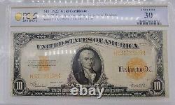 1922 $10 Gold Certificate FR 1173 PCGS 30 Very Fine