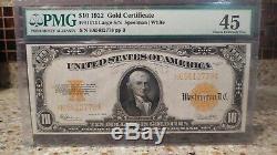 1922 $10 Gold Certificate FR#1173 PMG 45 Choice Extremely Fine