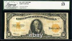 1922 $10 Gold Certificate Fr. 1173 Fine 15 #K19198726