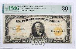 1922 $10 Gold Certificate, Fr#1173, Large Serial Number, PMG VF30