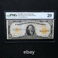 1922 $10 Gold Certificate, Fr # 1173, PMG 20 EPQ Very Fine (Speelman-White)