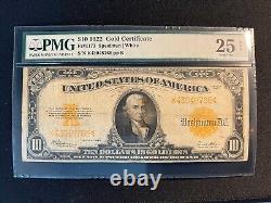 1922 $10 Gold Certificate Fr. #1173 PMG 25 NET