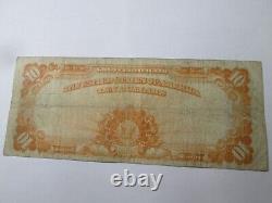 1922 $10 Gold Certificate Large Size Note Fine Condition
