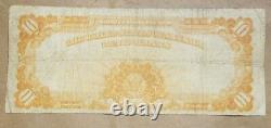 1922 $10 Gold Certificate Large Size Note Speelman White Fr 1173 VERY FINE VF