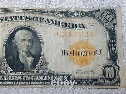 1922 $10 Gold Certificate Large Size Note Speelman White Mule Fr 177m VERY FINE