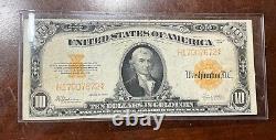 1922 $10 Gold Certificate Large Size Note Vf++