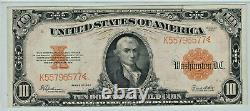 1922 $10 Gold Certificate Note Large S/n Fr. 1173 Pmg Choice Very Fine Vf 35 Epq
