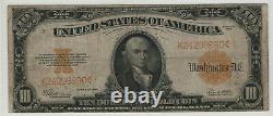 1922 $10 Gold Certificate Note Large S/n Fr. 1173 Pmg Very Fine Vf 20 (890)