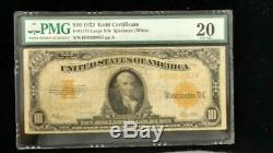 1922 $10 Gold Certificate Note Very Fine-20 PMG Fr#1173