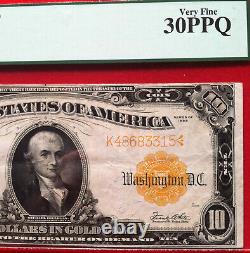 1922 $10 Gold Certificate PCGS Very Fine 30 PPQ Fr. 1173