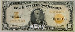 1922 $10 Gold Certificate PMG Very Fine 25 Large Note Currency