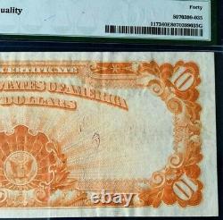1922 $10 Gold Certificate Pmg40 Epq Extremely Fine Speelman/white Beautiful 3701