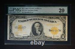 1922 $10 Gold Certificate Speelman/White PMG 20 Very Fine Free Shipping USA
