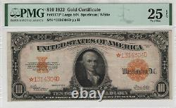 1922 $10 Gold Certificate Star Note Large S/n Fr. 1173 Pmg Very Fine 25 Epq304d
