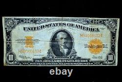1922 $10 Gold Certificate Vf Very Fine Yellow Seal X L@@k Now 432 Trusted