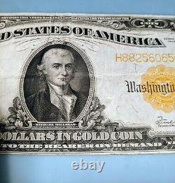 1922 $10 Gold Coin Gold Large Note Gold Certificate Very Fine