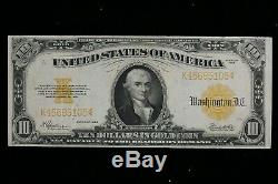1922 $10 Large Gold Certificate FR 1173 STRONG VERY FINE VIVID COLOR