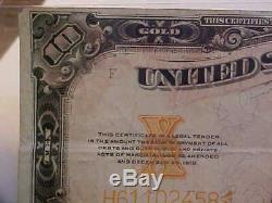 1922 $10 Large Gold Certificate Nice Very Fine Attractive Rare Note
