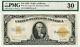 1922 $10 Large Size Gold Certificate Attractive & Bright Pmg Very Fine 30