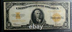 1922 $10 Ten Dollar Gold Certificate Pcgs 15 Choice Fine Large Serial Numbers