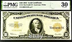 1922 $10 (Ten Dollars) Fr#1173a PMG 30 Very Fine Banknote