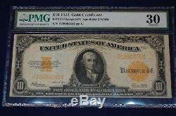 1922 $10 Ten Dollars U. S. Gold Certificate Large S/N -Fr# 1173-PMG 30 VERY FINE