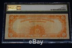 1922 $10 Ten Dollars U. S. Gold Certificate Large S/N -Fr# 1173-PMG 30 VERY FINE