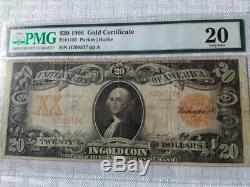 1922 $20 GOLD CERTIFICATE PMG Very Fine 20 Fr 1185 Parker/ Burke free ship
