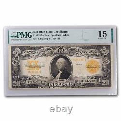 1922 $20 Gold Cert. Washington Fine-15 PMG (Fr#1187m) Details SKU#270461