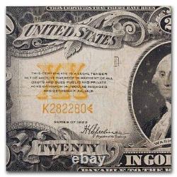 1922 $20 Gold Cert. Washington Fine-15 PMG (Fr#1187m) Details SKU#270461