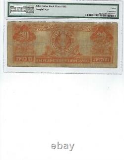 1922 $20 Gold Certificate FR1187M PMG 12 Fine! Spellman/White, Rough Edge