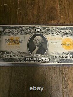 1922 $20 Gold Certificate Fr. 1187 Fine See Photos