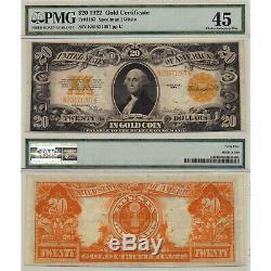 1922 $20 Gold Certificate Fr#1187 PMG Certified Choice Extremely Fine 45