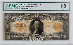 1922 $20 Gold Certificate Fr 1187 PMG Fine 12
