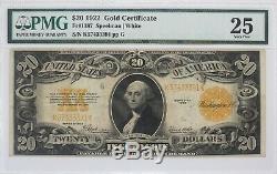 1922 $20 Gold Certificate Note Fr#1187 Pmg Very Fine 25 (391)