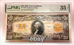 1922 $20 Gold Certificate PMG 35 EPQ Paper Money 014LAj