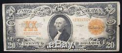 1922 $20 Gold Certificate US Currency F Fine