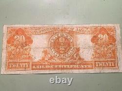1922 $20 Gold Certificate Very Fine Fr. 1187