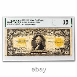 1922 $20 Gold Certificate Washington Fine-15 PMG (Fr#1187) SKU#241187