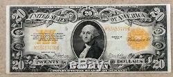1922 $20 Gold Coin Certificate Choice Very Fine/Extremely Fine