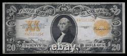 1922 $20 Large Size Gold Certificate Us Paper Money Note Very Fine++
