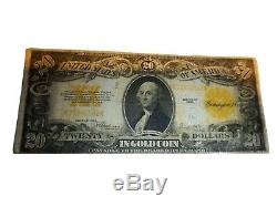 1922 $20 US Gold Certificate Large Note, Fr#1187 S/N K75892552 Fine/VF