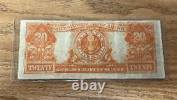 1922 $20 United States Gold Certificate (Gold Seal)FR #1187, Lice Very Fine Note