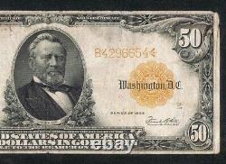 1922 $50 Gold Certificate Large Note Scarce Very Fine 265B