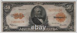 1922 $50 Gold Certificate Note Fr. 1200 Large S/N Speelman White PMG Very Fine 25