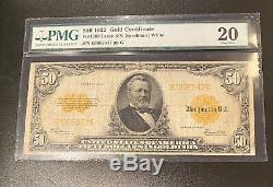 1922 $50 Large Gold Certificate FR#1200 PMG 20 Very Fine