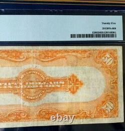 1922 $50 Large S/n Gold Certificate Pmg25 Very Fine Speelman/white 3668