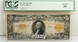 1922 Very Fine 20 Gold Certificate $20 US Mint Free Ship PCGS Fr 1187