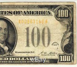 1928 $100 Fr-2405 Gold Certificate PMG 15 CHOICE FINE WOW PERFECT CENTERING